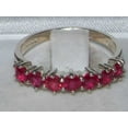 thumbnail image 5 of LBG British Made 10k White Gold Natural Ruby Womens Eternity Ring - Size 5 - 33 size options, 5 of 6