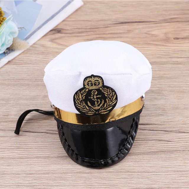 Capitán De Halloween Sombrero De Marineros Sombrero De Capitán Blanco Capitán De Halloween Sombrero De Marineros Sombrero De Capitán Blanco Perro Gato Cachorro Marinero Para Anggrek Otros