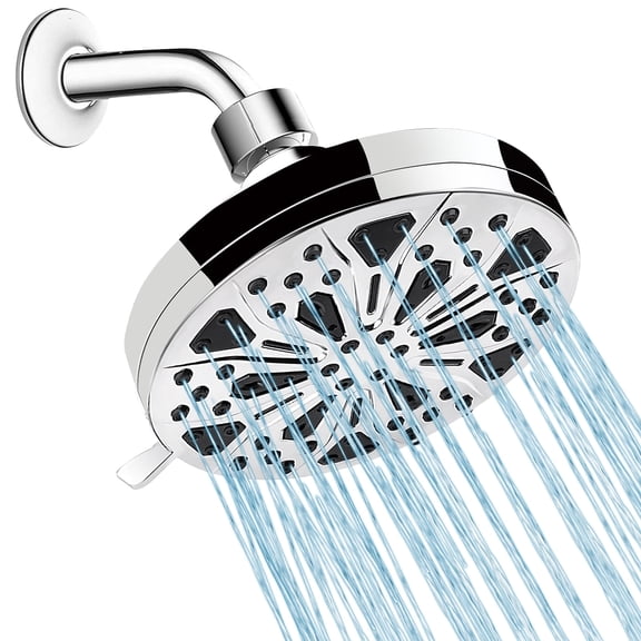Shower Head, CIICII 8-Mode Fixed Mount High Pressure Rain Shower with Touch-Clean in Chrome