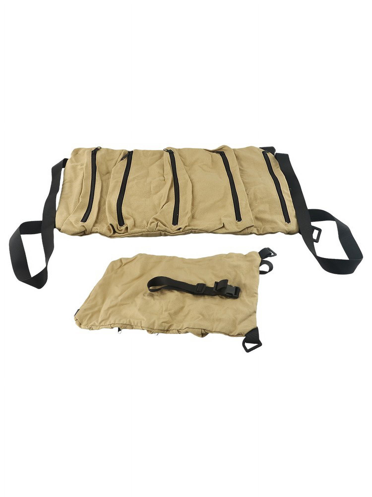 Multi-Purpose Tool Roll Up Bag Wrench Pouch Canvas Hanging Organizer W/ 5-Pocket