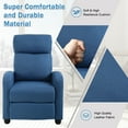 thumbnail image 4 of YRLLENSDAN Recliner Chair for Living Room Massage Recliner Sofa Reading Chair Winback Single Sofa Home Theater Seating Modern Reclining Chair Easy Lounge with PU Leather Padded Seat Backrest (Blue), 4 of 7