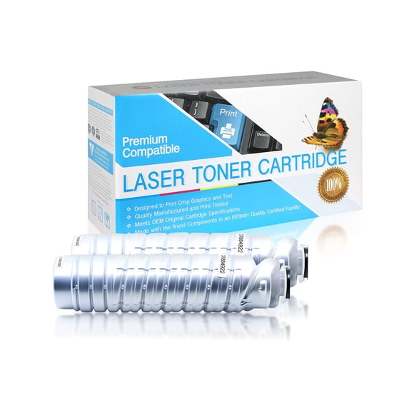SuppliesOutlet Cartouche de Toner Compatible de Remplacement pour Ricoh 841346 / 884922 / 8400040 (Noir, 2 Pack)