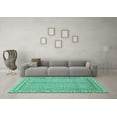 thumbnail image 3 of Ahgly Company Indoor Rectangle Abstract Turquoise Blue Modern Area Rugs, 4' x 6', 3 of 4