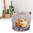 thumbnail image 3 of Casa para gatos plegable, transpirable, suave, con cojín, nido, túnel de juego, 3 of 11