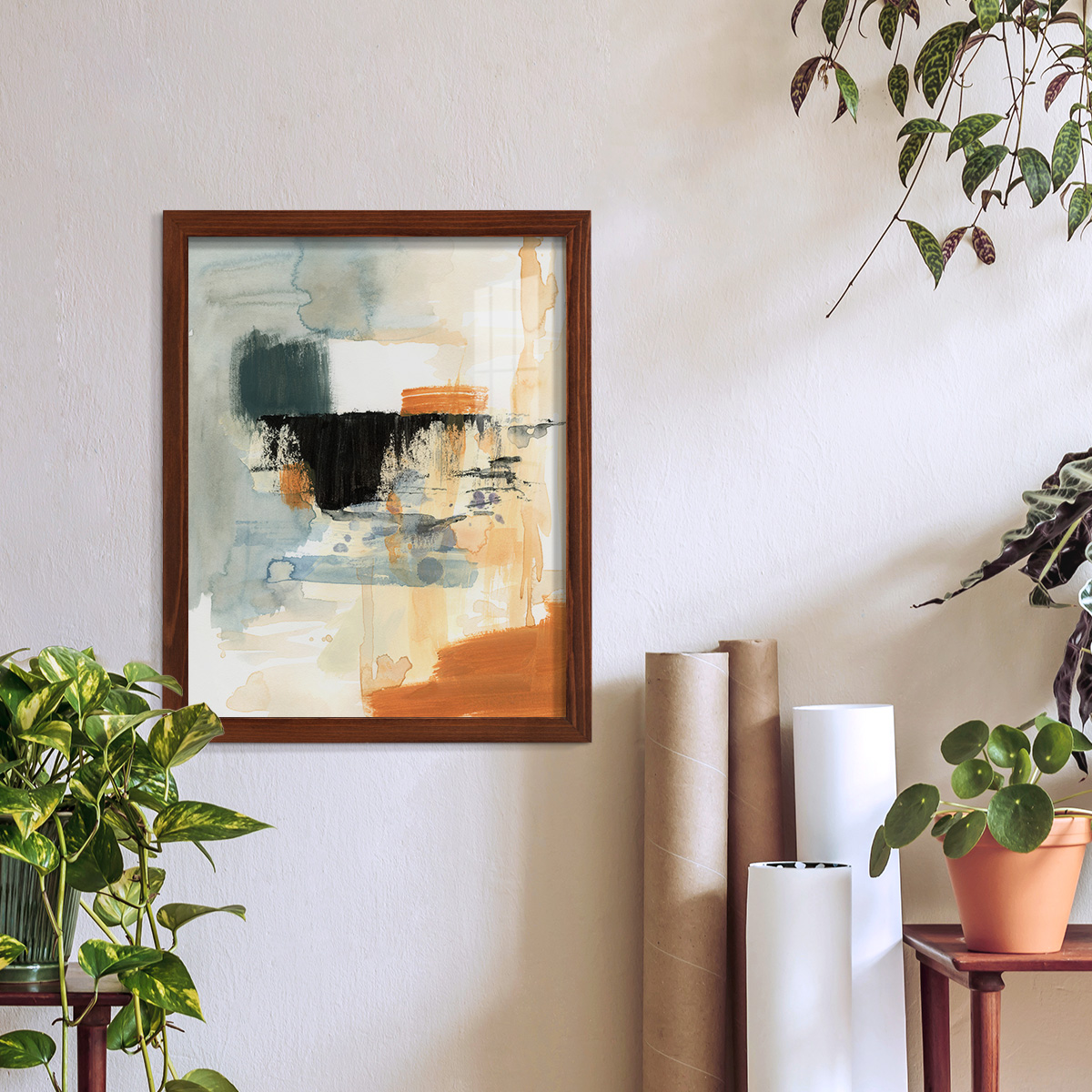 Seria IV - Framed Print w/glass - Chestnut