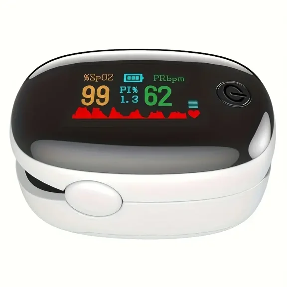 Finger Pulse Oximeter, Oxygen Meter Finger Pulse Oximeter, Blood Oxygen Saturation with Pulse Monitor, Accurate Fast Spo3 Reading for Home, Outdoor Sports Wide Use