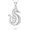 Seahorse B, variant on Diamond Seahorse Necklace for Women 925 Sterling Sliver Lab Grown Diamond Sea horse Pendant 18K White Gold Plated Ocean Jewelry 18 Inch