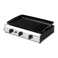 3Burner Flat Top Gas Griddle Cooking Station with Ceramic Coated Cast