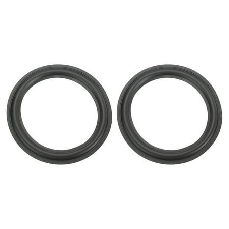 Uxcell 2 Pcs 8 Inch Rubber Speaker Edge Surround Rings 195x139mm(IDxOD) Perforated Subwoofer Rings Replacement Parts for Speaker Repair or DIY Black