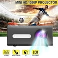 thumbnail image 2 of pitrice Newest Design Portable HD 1080P Mini Video Projector LED Home Theater Projector锛圔lack US锛?Electronics Other, 2 of 3