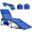 Blue, variant on Renwick Outdoor Folding Adjustable Tanning Chair with Face Hole, Beige