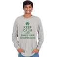 thumbnail image 5 of Keep Calm Shake Shamrocks St Paddys Long Sleeve TShirt Men Women Brisco Brands M, 5 of 6