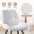 thumbnail image 6 of Daluvenix Modern Dining Chairs Set of 4, Upholstered Fabric Comfy Kitchen Dining Chairs with Metal Legs & Thick Cushions for Dining Living Room, White, 6 of 6
