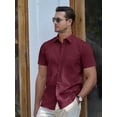 thumbnail image 5 of Youclos Men's Short Sleeve Dress Shirts Casual Button Down Shirt Regular Fit, 5 of 8