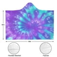 thumbnail image 3 of Wearable Blanket,Purple Blue Tie Dye Pattern Hooded Wearable Flannel Blanket for Adults & Teens,Winter Poncho Shawl Wrap Cape Cozy Anti-Pill,60"x80", 3 of 5