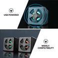 thumbnail image 3 of FENGGUIQU 2 PCS Computer Speakers Mini Speaker Black Plastic Indoor Use Users Back to School, 3 of 8