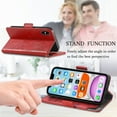 thumbnail image 4 of Case for iPhone X/XS Cover Leather Wallet Folio Case Book Design Flip Magnetic Closure - Red, 4 of 5