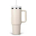 thumbnail image 1 of 40 oz Tumbler With Handle and Straw Lid Insulated Reusable Stainless Steel Water Bottle Travel Mug Iced Coffee Cup Travel Mug for Hot and Cold Beverag, 1 of 4