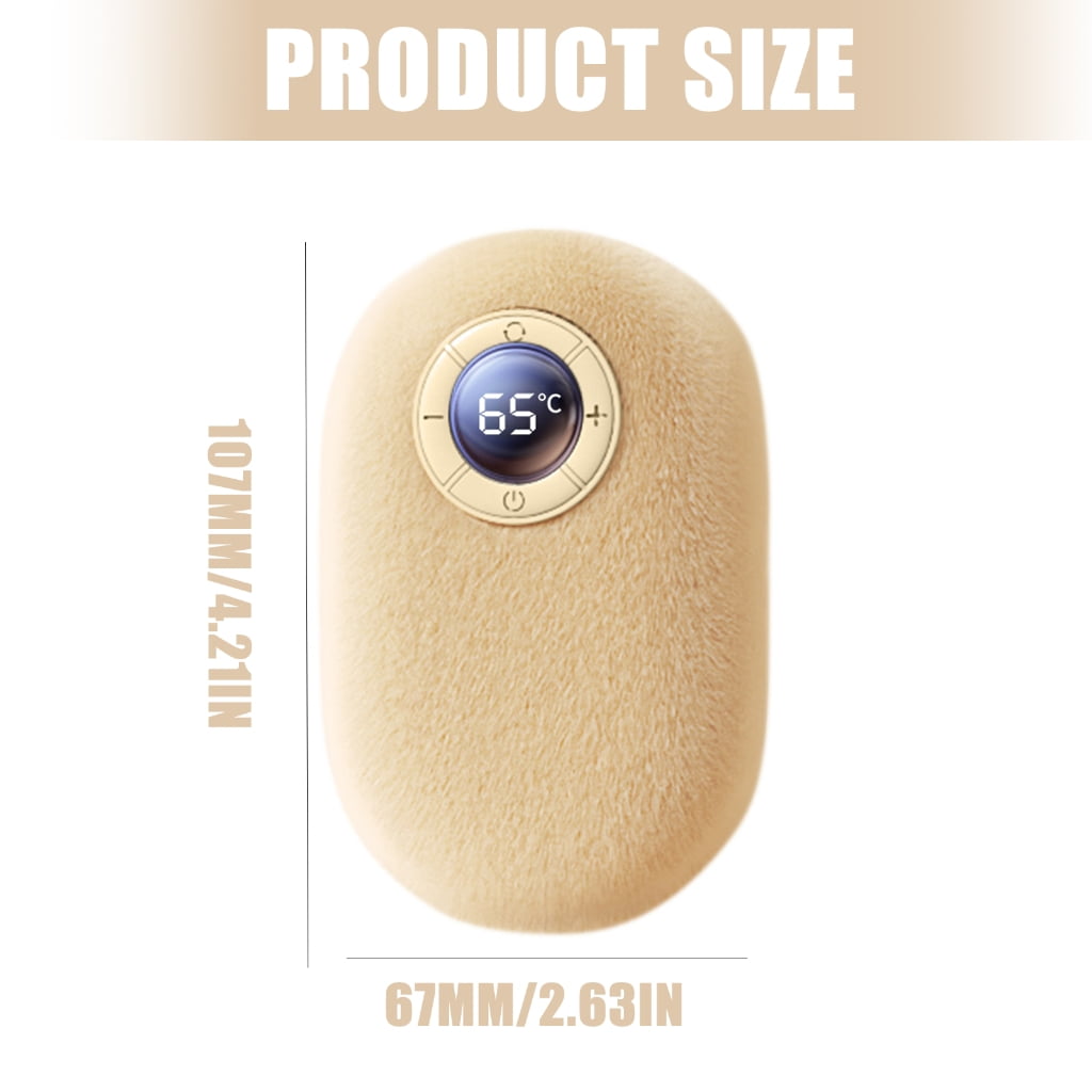 Zeiwohndc Rechargeable Plush Hand Warmer Heating Pad For Camping Winter Activities
