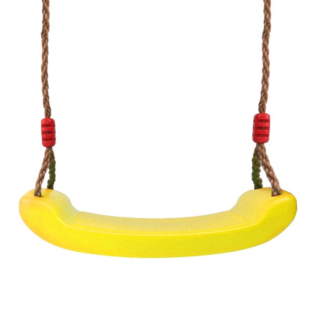 Swing Seat Replacement, with Adjustable Ropes for Kids Baby - Playground Swing Set - Indoor Activity -Yellow
