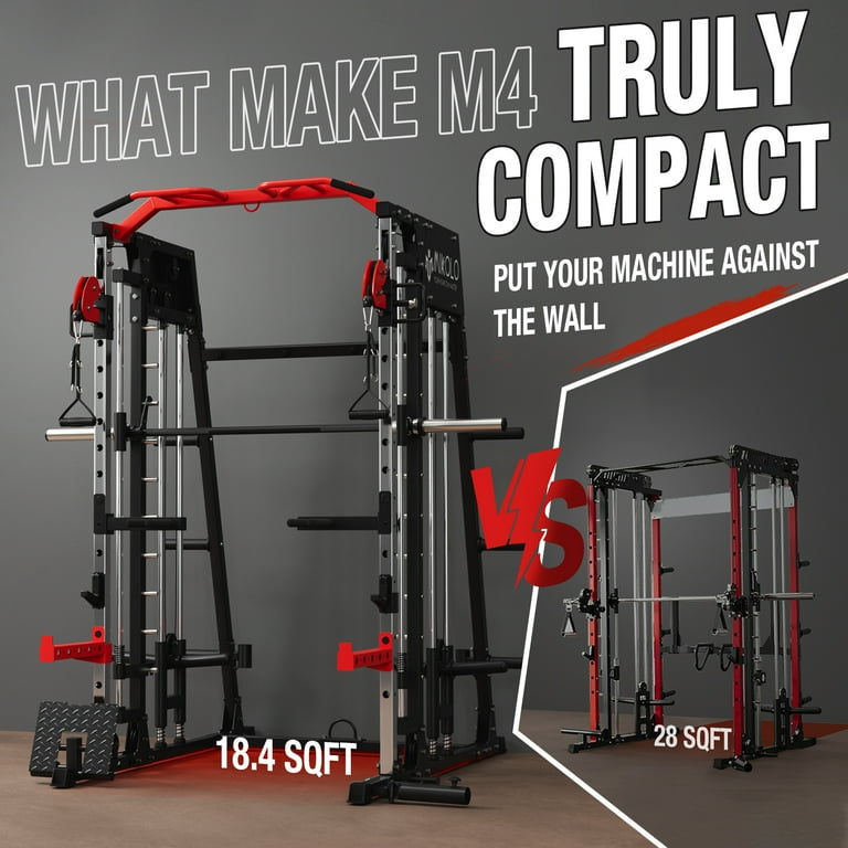 Mikolo Smith Machine Home Gym, 2200 lbs Power Rack, 800LB Capacity