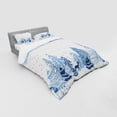 thumbnail image 3 of Ambesonne Winter Bedding Set 3 Pcs, Deer Pine Trees Xmas, Twin, Blue White, 3 of 3