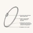 thumbnail image 2 of Forever Facets 5mm Cubic Zirconia Tennis Bracelet in Platinum over Sterling Silver, Adult Female, 2 of 5