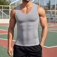 thumbnail image 2 of Mens Compression Shirt , Seamless Shapewear Vest, Gynecomastia Tummy Control Undershirt, Workout Tank Top, 2 of 4