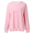 thumbnail image 5 of Aboser Sweatshirt for Women Long Sleeve Crewneck Shirts Cozy Casual Pullover Tops Oversized Lightweight Tunic Blouse Oversized Sweatshirts without Pocket, 5 of 5