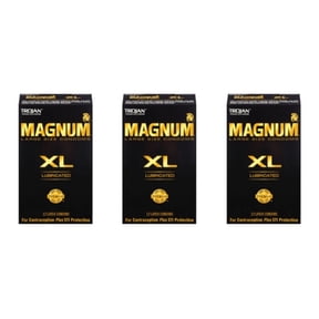 Trojan Magnum XL Large Size Lubricated Condoms - 12 Count HSA/FSA ...