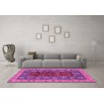 thumbnail image 2 of Machine Washable Abstract Purple Modern Rug, wshabs2865pur, 2 of 4