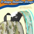 thumbnail image 5 of 17 Inch Lightweight Backpack,PVC Waterproof Oxford Fabric, Ergonomically Designed, with Large Capacity, Camouflage Print, 5 of 5