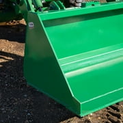 Titan Attachments 5FT Dirt Bucket Attachment Fits John Deere Hook And Pin Tractors, Low Profile Bucket For Dirt, Debris, Material Loading with Reinforced Gussets