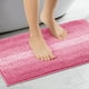 thumbnail image 2 of REGALWOVEN Alfombrillas de baño de color contrastante a rayas, alfombra de baño de felpa antideslizante, tapetes para el piso del baño, bañera y ducha rosa 20" x 32", 2 of 6