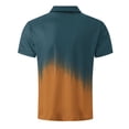 thumbnail image 3 of Mens Golf Shirts Short Sleeve Gradient Color Polos Business Casual Blouses Summer S-4X Soft Collared Tops (2XL, Gold #B), 3 of 6