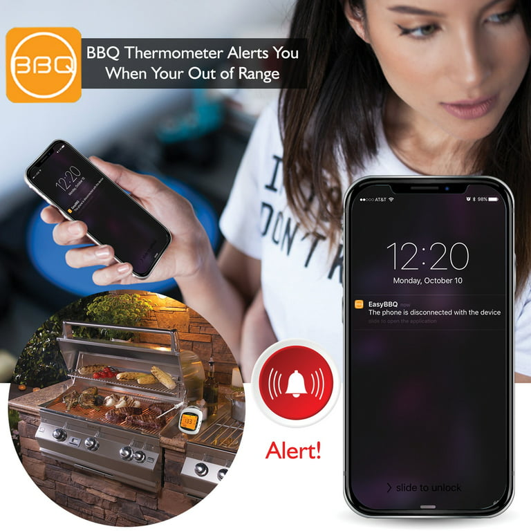 Wireless App-controlled BBQ Bluetooth-compatible Thermometer for