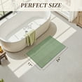 thumbnail image 5 of SIXHOME 16"x24" Bathroom Rug Non-Slip Absorbent Bath Mat Quick Dry Thin Soft Woven Boho Floor Mat Durable Textured Look Green, 5 of 8