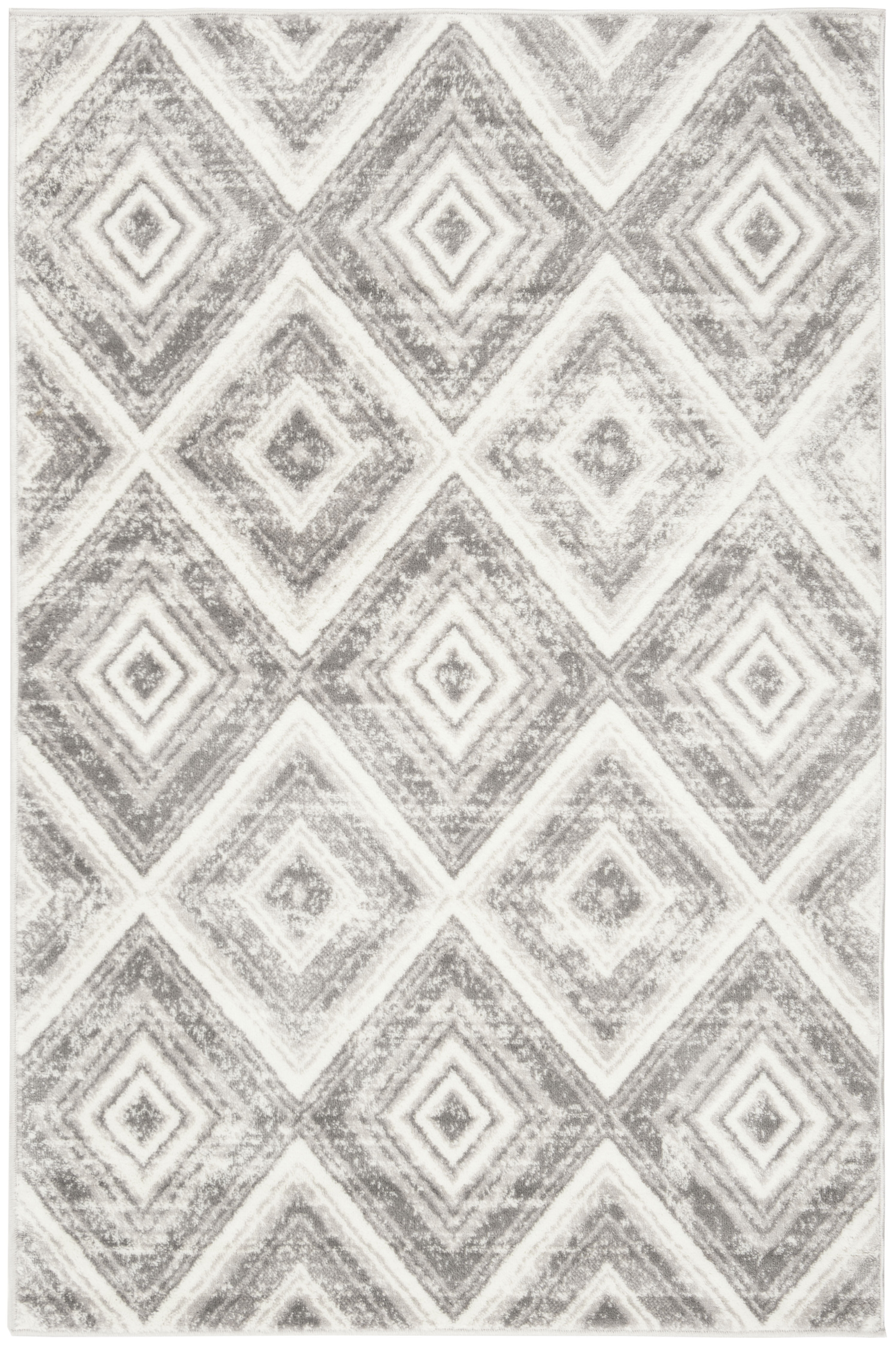 SAFAVIEH Skyler Cuthbert Geometric Area Rug, Grey/Ivory, 4' x 6'