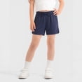 thumbnail image 2 of ZHOGXU Kids Baby Girls Summer Sports Shorts Elastic Waist Solid Color Breathable Lightweight Fashion Shorts For Casual Daily Wear ,Navy,6-7 Years, 2 of 9