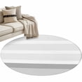 thumbnail image 2 of Grey Stripe Round Area Rug 4 FT, Non Slip Indoor Outdoor Rug, Modern Abstract Monochrome Geometric Washable Soft Circular Carpet Non-Shedding Floor Mat for Coffee Table Nursery Foyer Balcony, 2 of 8