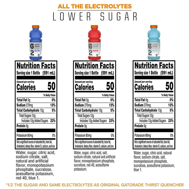 Gatorade G2 Low Calorie Sports Drink Variety Pack, 20 Fl. Oz. 12 