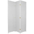 thumbnail image 5 of Oriental Furniture 6 Ft Tall Woven Fiber Room Divider, dark beige color, 3 panel, 5 of 5