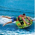 thumbnail image 2 of WOW Watersports Thriller Inflatable 1-Person Towable Water Boating Deck Tube, 2 of 5