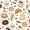 Color 4, variant on Peel and Stick Wallpaper Bakery Croissants Cupcakes Bread Donuts Vintage Hand Drawn Wall Mural 17.7in x 9.8ft Self Adhesive Removable Wall Paper for Nursery Bedroom Cabinets