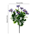 thumbnail image 2 of UV Resistant Outdoor Artificial Daisy Flowers Bouquet, Realistic Faux Greenery Bonsais for Hanging Bonsaier, Lifelike Floral Decor for Porch Patio Garden Yard Indoor Table Centerpiece, Dark Blue, 2 of 5