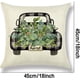 thumbnail image 3 of Fundas para cojines al aire libre 45 x 45 cm Funda de almohada de lino decorativa impermeable Flor Hojas verdes Funda de almohada para camión para sala de estar Sofá Patio Garde ER, 3 of 5