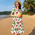thumbnail image 4 of Lsque Strawberry Print Women's Casual Dress T-Shirt Summer Short Sleeve Scoop Neck Swing Dresses, 4 of 6