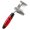 Red and blac, variant on Curved Corner Trowel with Working Blade and Rubber Handle for Spreading, Pressing, and Smoothing Wall Putty by Hand
