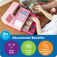 thumbnail image 3 of Learning Resources Pretend and Play Calculator Cash Register Pink, Ages 3+, 3 of 6