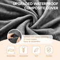 thumbnail image 4 of S-HOME Versatile 6FT Round Sofa with Removable Cover Bean Bag Chair For Living Room And Bedroom, Dark Grey, 4 of 6